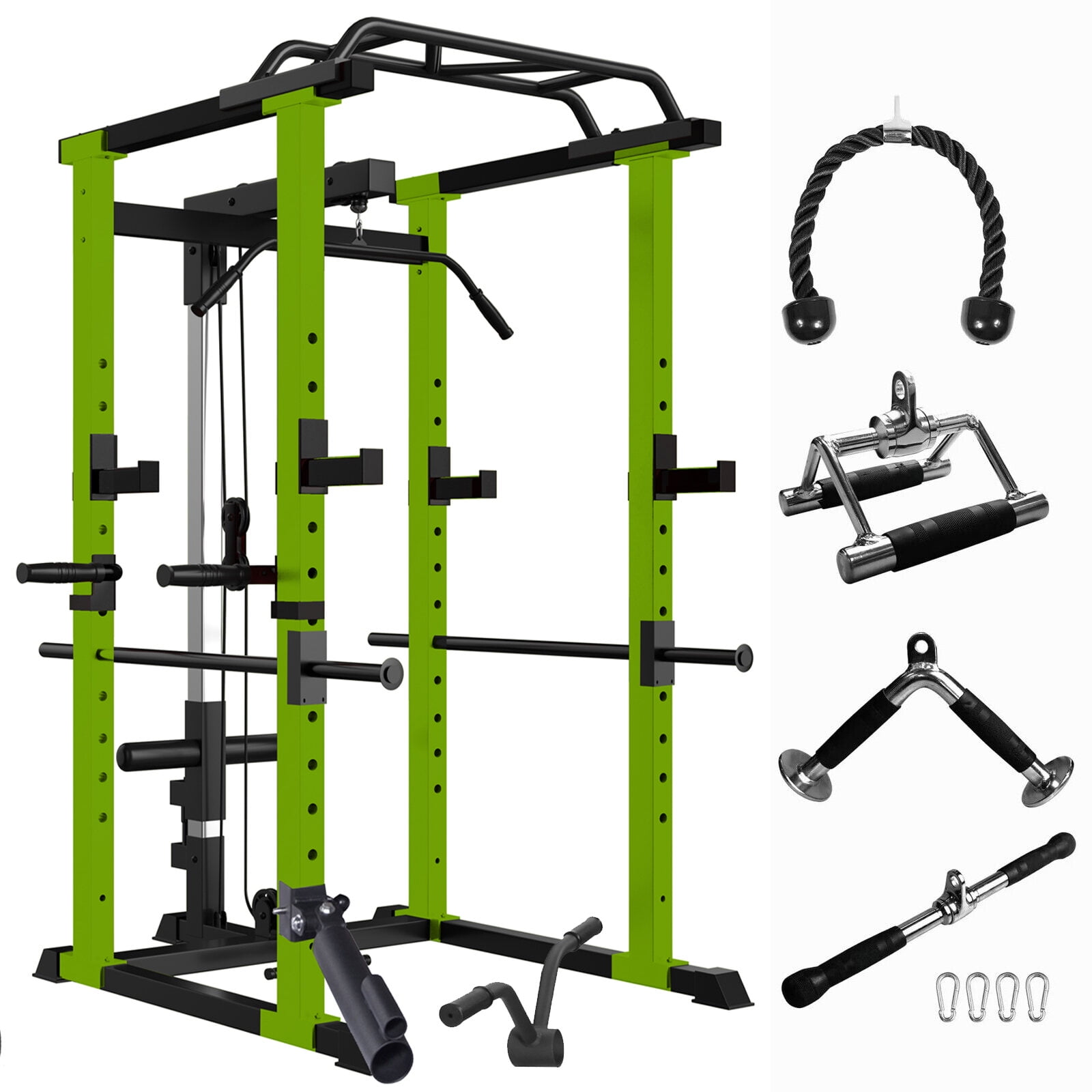 Weight Rack Multi-functional Power Cage, Home Adjustable Pullup Squat ...