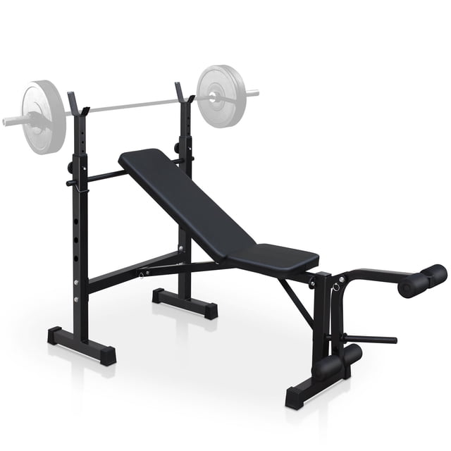 Weight Rack Olympic Weight Bench, Bench Press Set with Squat Rack and ...