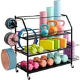 thumbnail image 1 of Weight Rack for Dumbbells, Dumbbell Rack, Home Gym Storage Rack with Wheels, 1 of 9