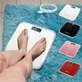thumbnail image 1 of Weight Scale Digital Bathroom Scale LCD High-Definition Display | Electronic Body Weight Scale | 1pc | Tempered Glass | Rechargeable | High Accuracy | Durable Construction | Sleek Design | Red, 1 of 7