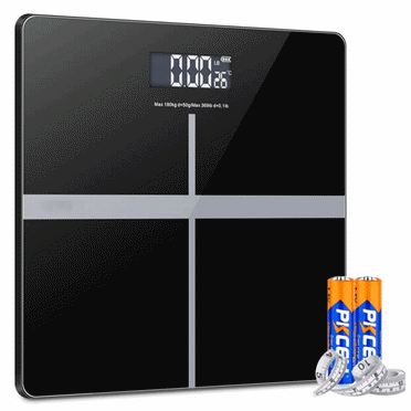 Weight Scale, Highly Accurate Digital Bathroom Body Smart Scale, Precisely Measures Weight up to 400 lbs,Black