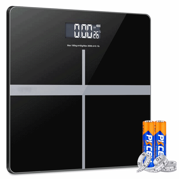Weight Scale, Highly Accurate Digital Bathroom Body Smart Scale, Precisely Measures Weight up to 400 lbs,Black