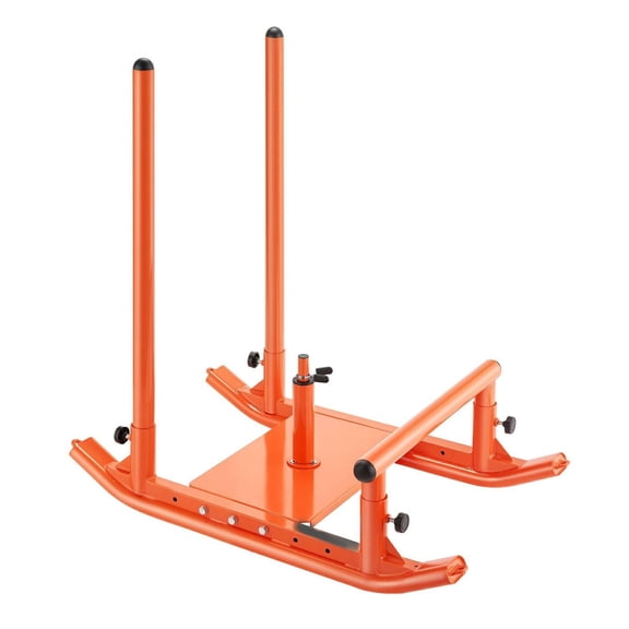 Weight Sled for Fitness - Steel Power Sled for Strength Training, Speed & Athletic Performance - Workout Sled with Handle - 1/2" Plate Compatible - Orange