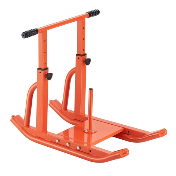 Weight Sled - Steel Power Sled for Fitness, Speed & Strength Training - Adjustable Handle, 1/2" Plate Compatible - Athletic Workout Equipment - Orange
