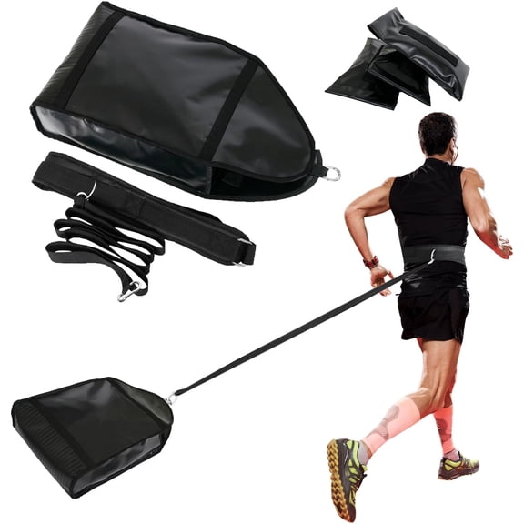 Weight Sled Trainer Adjustable, Upgrade Sandbag Sled Trainer Resistance Sled Trainer for Sprinter Speed Training Indoor Outdoor, Running Sled Trainer with 3 Weight Sandbags