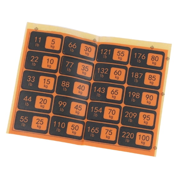 Weight Stack Labels Fitness Machine Weight Plate Identification Stickers Gym Equipment Sticker Black Various Specifications for Cardio Equipment Accessories Material (A)