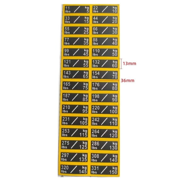 Weight Stack Labels Gym Equipment Weight PlateSticker Fitness Equipment Stickers A