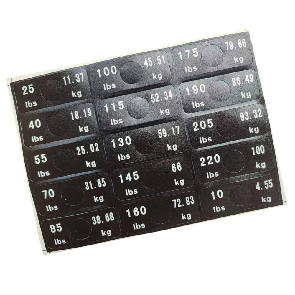 Weight Stack Labels Gym Equipment Weight PlateSticker Fitness Equipment ...