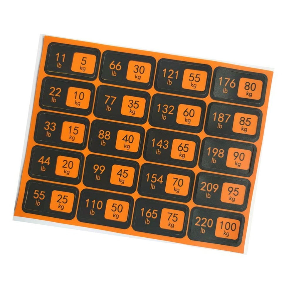 Weight Stack Labels Gym Equipment Weight PlateSticker Fitness Equipment ...