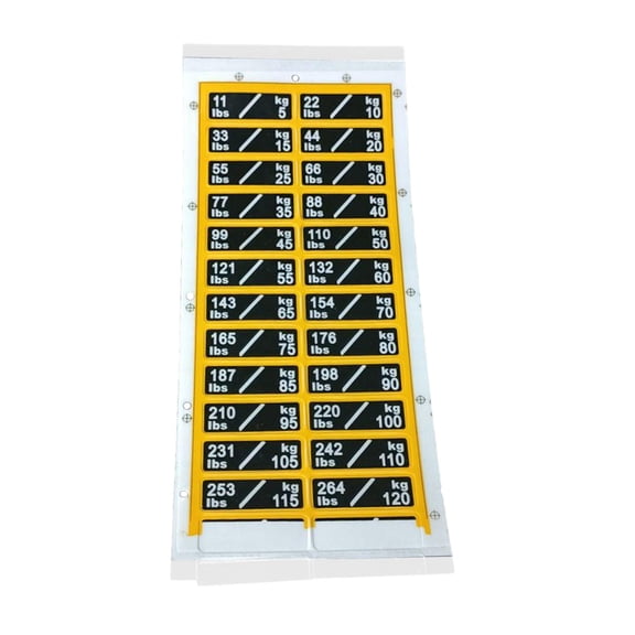 Weight Stack Labels Weight Stickers Number Tags Durable Sticker Material for Fitness Equipment Gym Users
