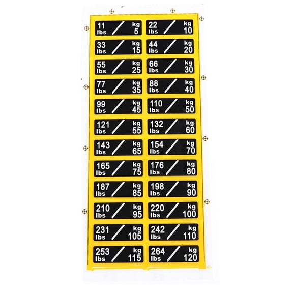 Weight Stack Labels Weighted Block Stickers for Workout Gym Machine Accessories