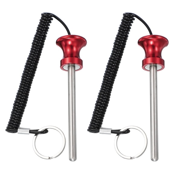 Weight Stack Pin, Weight Gym Pin with Pull Rope, 0.3 x 3.9 Inch for Commercial Home Gym (2 Pack, Red)
