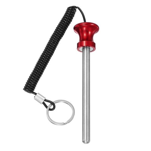 Weight Stack Pin, Weight Gym Pin with Pull Rope, 0.4 x 4.7 Inch for Commercial Home Gym (Red)