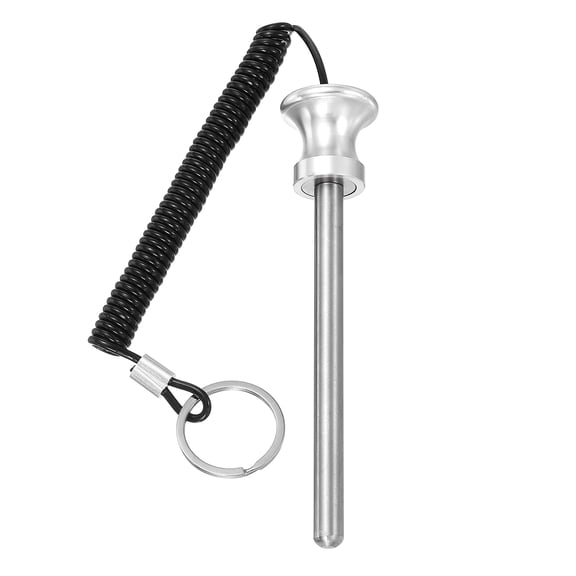 Weight Stack Pin, Weight Gym Pin with Pull Rope, 0.4 x 4.7 Inch for Commercial Home Gym (Silver)