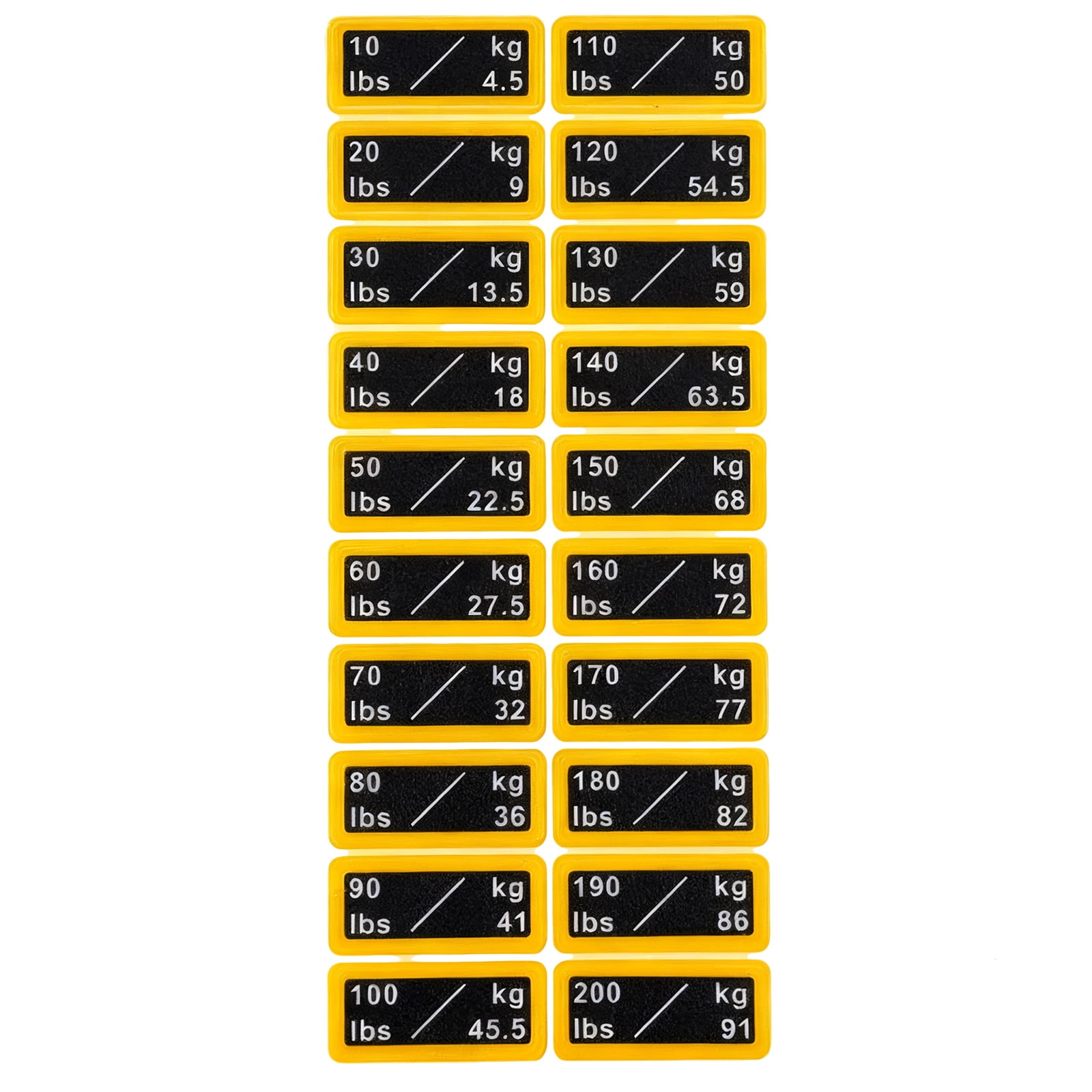 Weight Machine Storage Sticker Weight Sticker for Gym Equipment PVC Materials Waterproof Design ...