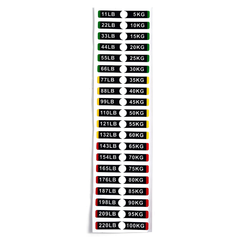 Weight Class Sticker Weight Sticker PVC Waterproof Accurate Weight Identification for ...