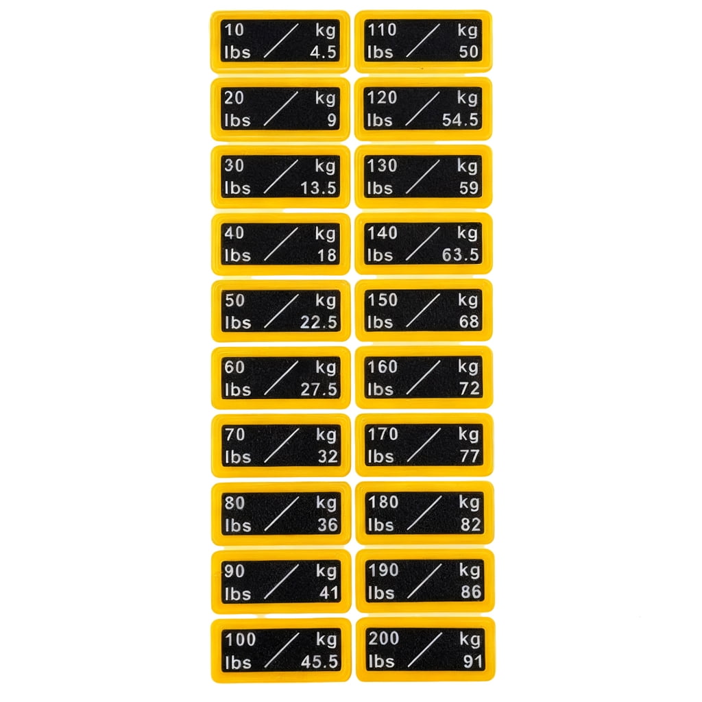 Weight Sticker for Gym Equipment PVC Materials Waterproof Design ...