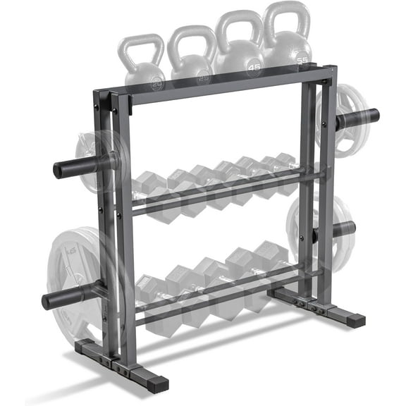 Weight Storage Organizer Racks for Dumbbells, Kettlebells, Weight Plates