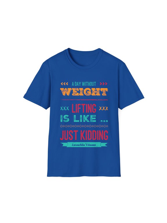 Weight Training Exercise Men Women Gym Lifting Color TShirt