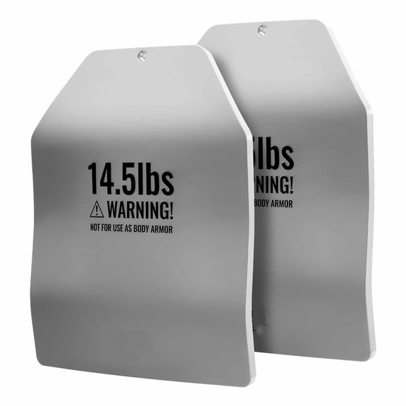 Curved Weight Vest Plates 14.5 LB Pair - Steel Weighted Plates for Vests, Strength Training, Running, WODs, Ergonomic Fit