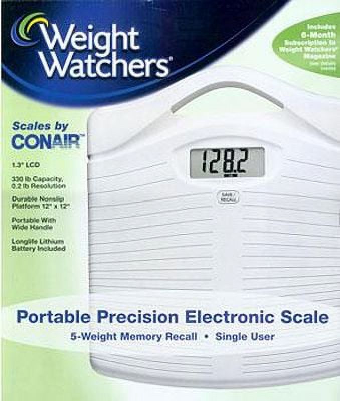 Weight Watchers Scales by Conair Portlable Precision Electronic Scale - image 1 of 6