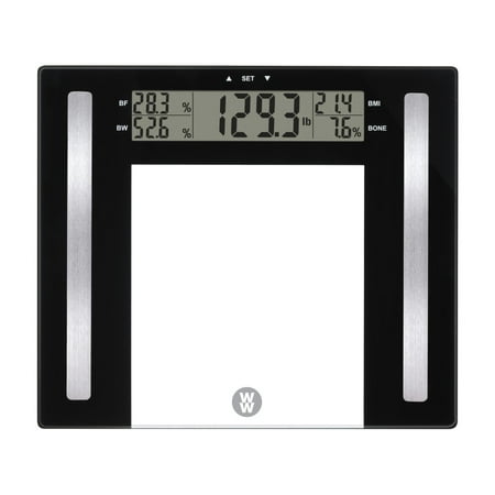 Weight Watchers by Conair Glass Digital Display Body Analysis Body Weight Scale w/Bluetooth Tech 400lb capacity WW711XF