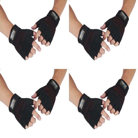 Weight lifting Gym Gloves Training Fitness Wrist Wrap Workout Exercise Sports