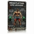 thumbnail image 1 of Weight lifting Motivational Metal Sign 8x12 Inch Aluminum Poster Gym Wall Art Decor with Inspirational Quotes for Home Office Fitness Room Bodybuilding Workout Training Studio, 1 of 8