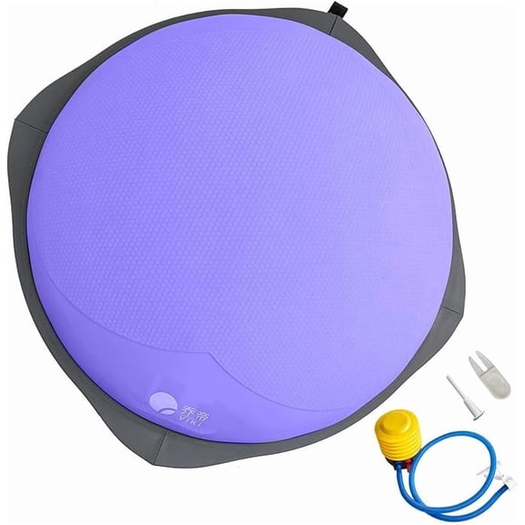 Weight loss yoga balance ball, exercise for leg muscles, hemispherical balance trainer, household fitness equipment, 31.5-inch core training anti-slip yoga ball, healthy indoor fitness.