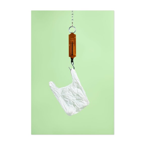 Weight of plastic - Photography Minimalist Surrealism Pop Art Modern Art Humor Abstract Pastel Unframed Wall Art Print 20 x 30 inches