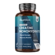WeightWorld Adult Micronized Creatine Monohydrate Supplement Tablets, Vegan, Muscle Strength & Recovery, 3000 Mg, 270 Count
