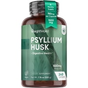 WeightWorld Psyllium Husk Capsules 1500mg 750mg per Cap | Prebiotics & Soluble Fiber Supplement for Regularity & Digestive Health - 240 Vegan Psyllium Husk Powder Capsules, Non-GMO, Gluten-Free
