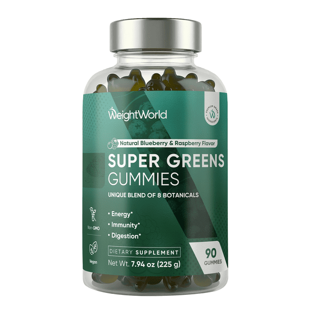 WeightWorld Super Greens Gummies for Adults, Energy, Immunity ...