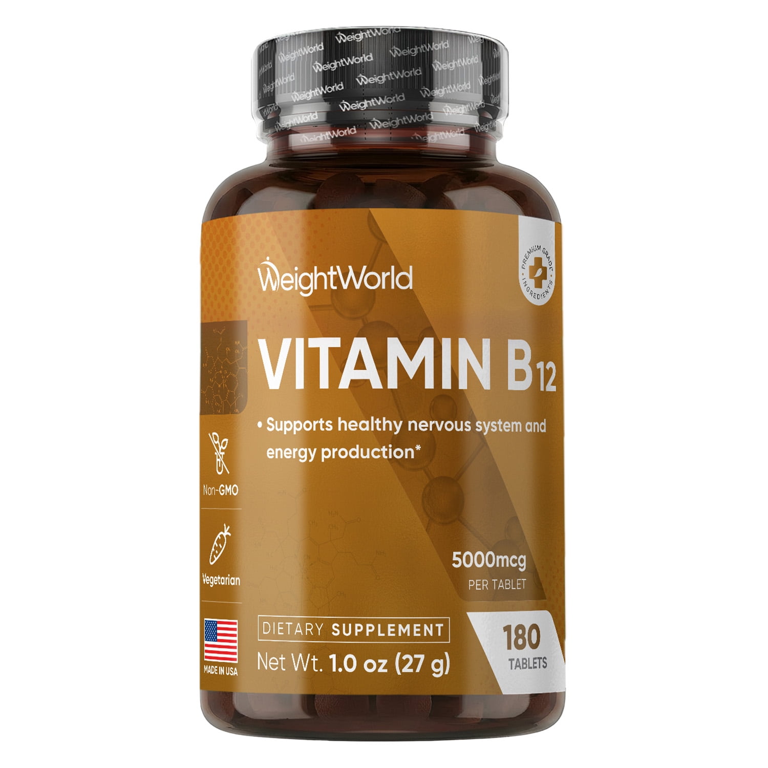 WeightWorld Vegan B12 Vitamin 5000mcg | 6-Month Supply | Vitamin B12 ...