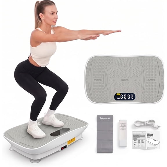 WeightWorld Vibration Plate Exercise Machine for Flexibility, Balance & Relaxation | Built-in Bluetooth, Auto & Manual Mode Vibration Plate Machine | Shake Board for Full-Body Home Workouts