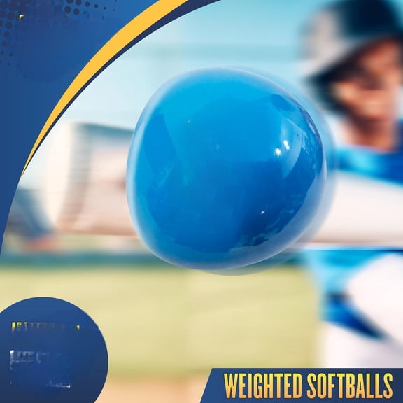 Weighted 16 oz Training Softballs - Hitting & Pitching for All Skill Levels - Improve Power and Mechanics with Weighted Softball Training Balls, 3.8 Diameter, Set of Six Balls