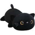 thumbnail image 1 of Weighted Black Cat Plush, Weighted Black Cat Stuffed Animal, Cute Plushies Soft Pillow Toy Gift for Kids Adults 23.6 Inch, 3.1 Lbs, 1 of 7