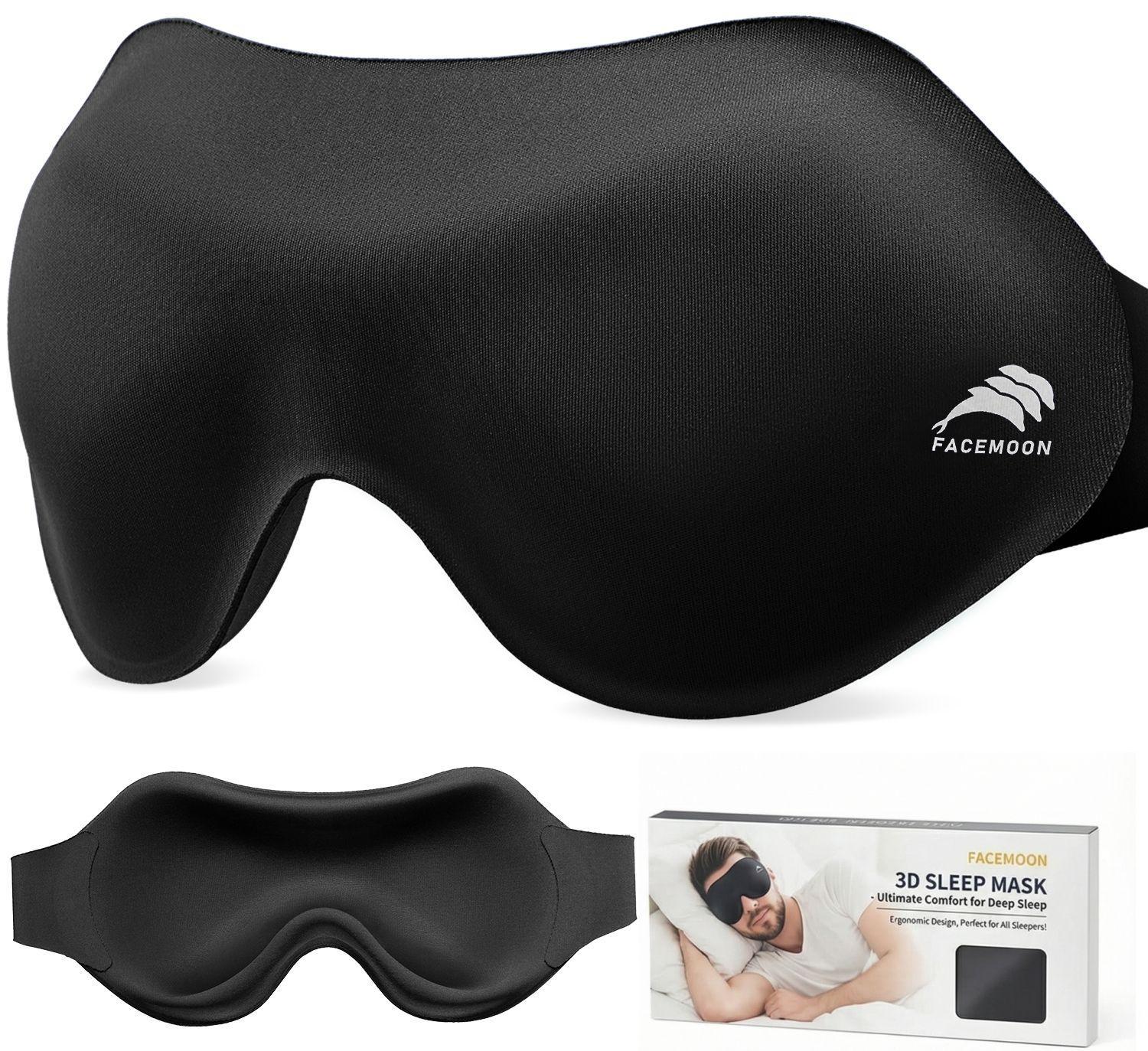 Blackout Sleep Mask for Women , Deep Eye Cups, Relaxation and Meditation Use, Purple