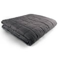thumbnail image 1 of Weighted Blanket - 60" X 80" - 15-lbs - No Cover Required - Fits Queen/King Size Bed - for 110-150-lb Adult - Silky Minky Grey - Premium Glass Beads - Calming Stimulation Sensory Relaxation, 1 of 7