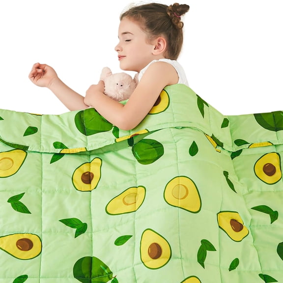 Weighted Blanket 7 Pounds Cooling Weighted Lap Blanket, Heavy Blanket for Sleeping