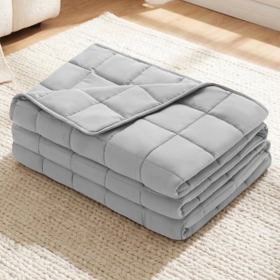 Weighted Blanket for Adults, Heavy Throw Blanket with Premium Glass Beads, Soft & Breathable for Sleeping Prefect for Most People's Body, 60" x 80", 20lbs, Light Grey