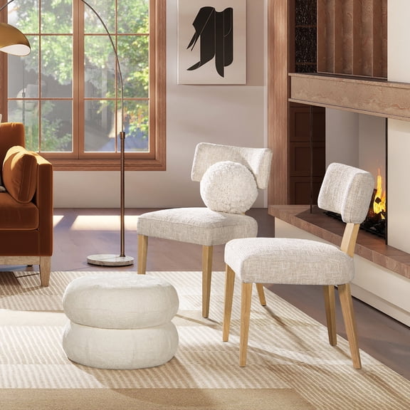 Weighted Blanket Ayla 9" Round Sphere Accent Ball Throw Pillow, Curly White Faux Fur,Fleece Blankets