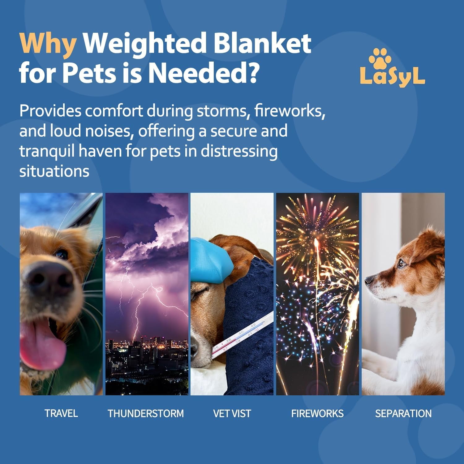 Weighted Blanket For Pets Thunder Blanket For Dogs Anxiety Premium