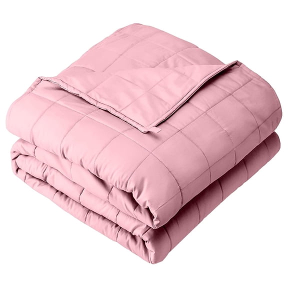 Weighted Blanket Full or Queen Size 15lb (" x 72") for Adults - All-Natural 100% Cotton - Premium Heavy Blanket Nontoxic Glass Beads (Light , "x72")
