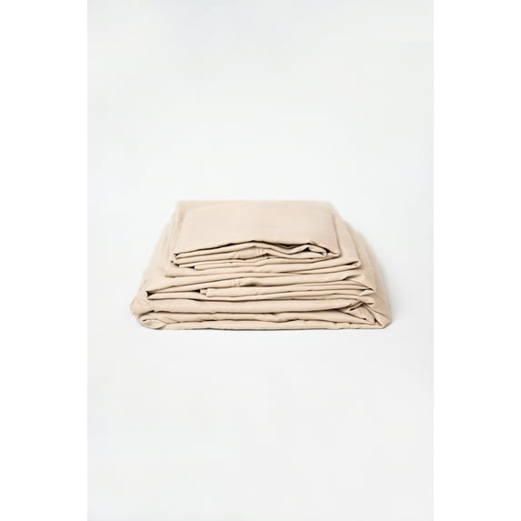Weighted Blanket Omne Sleep 4-Piece Khaki Microplush and Bamboo Twin Hypoallergenic Sheet Set,Fleece Blankets