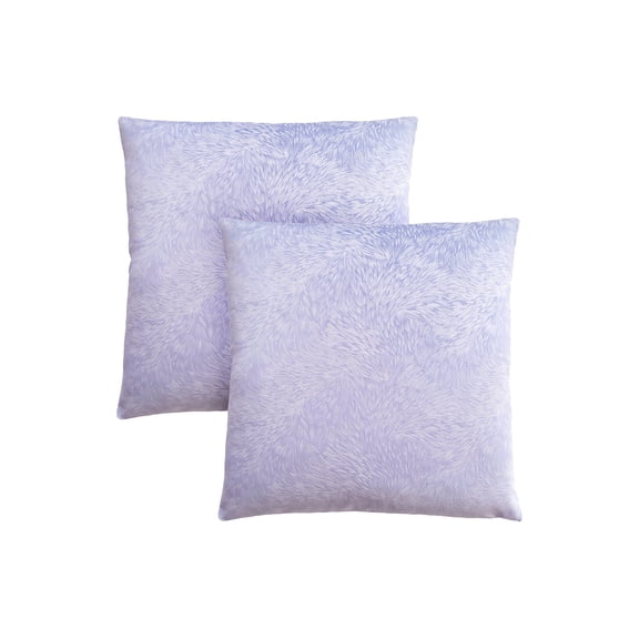 Weighted Blanket Pillows, Set Of 2, 18 X 18 Square, Insert Included, Decorative Throw, Accent, Sofa, Couch, Bedroom, Purple Hypoallergenic Polyester, Modern,Fleece Blankets