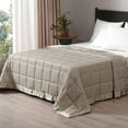 thumbnail image 1 of Weighted Blanket Queen Size, 15 lb Weighted Blanket with Glass Beads for All Season, Machine Washable Heavy Blanket ( Sand, 90 X 90 Inch), 1 of 15