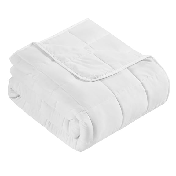 Weighted Blanket for Adults 15lbs, Premium Glass Beads Heavy Blanket, Deep Pressure Therapy, Anxiety Relief, All Season Comfort, 48x72 Inches, White