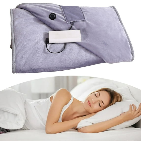 Weighted Blankets,3 Heated Blanket 100x140cm Adjustable Throw Fast Heating Warmer Machine Washable