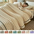 thumbnail image 1 of Weighted Blankets for Adults, 79" x 59" InsCrazy Extra Thick Flannel Fleece Blanket with Double Layer Ideal Office Nap Cover Warm Cozy Blanket for Bed Or Couch, 1 of 9